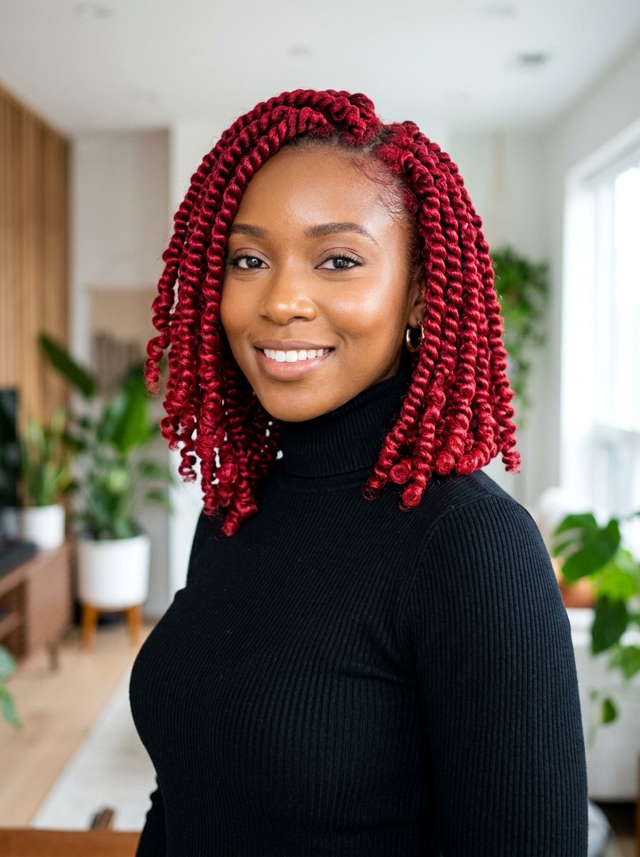 Red Passion Twist Bob - 20 passion twist bob hairstyle - 20 passion twist bob hairstyle