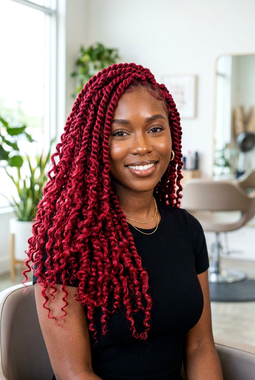 Red Passion Twists - 20 passion twists hairstyles - 20 passion twists hairstyles
