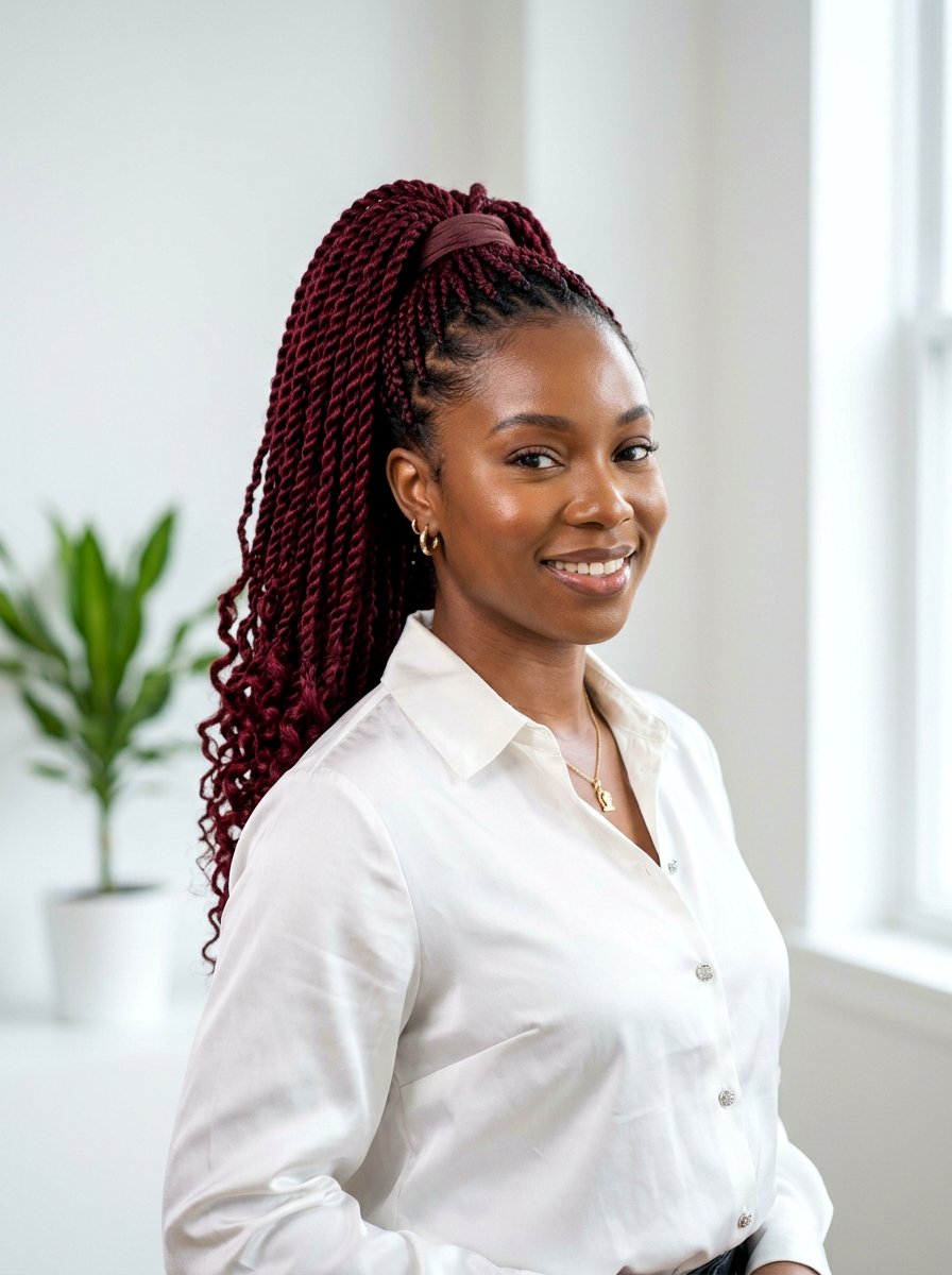 Red Senegalese Twist Ponytail - 20 senegalese twists ponytail - 20 senegalese twists ponytail