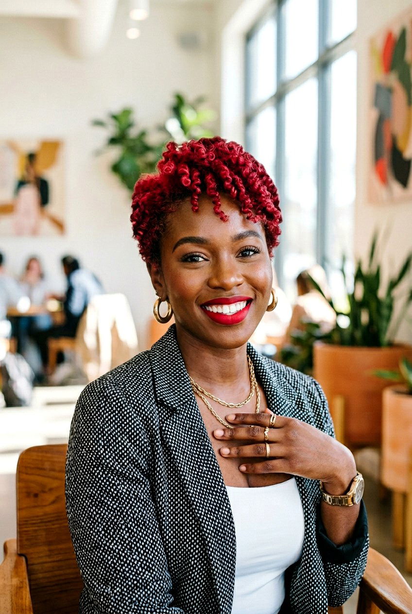 Red TWA - 20 twa hairstyles - 20 twa hairstyles