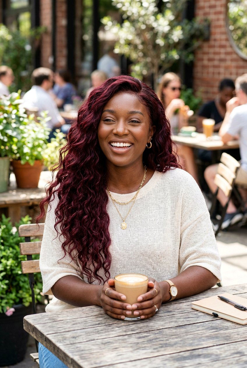 Red Toned Burgundy - 20 burgundy hair color for dark skin - 20 burgundy hair color for dark skin