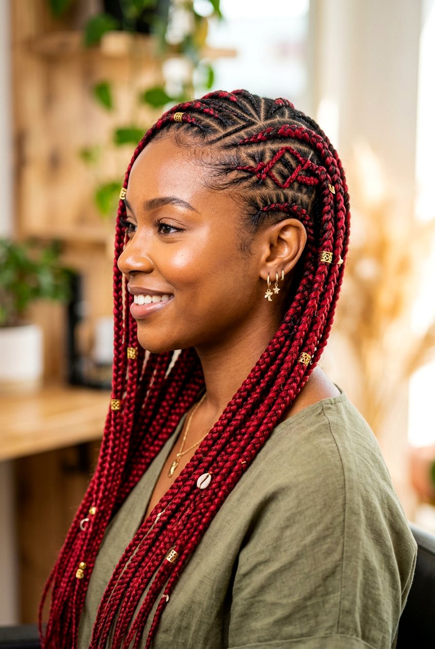 Red Tribal Braids - 20 tribal braids hairstyles - 20 tribal braids hairstyles