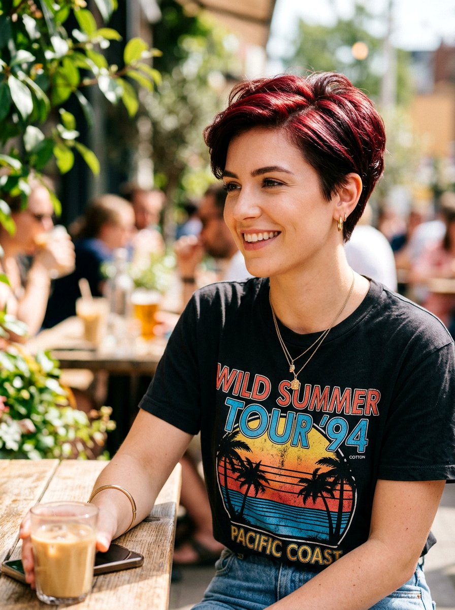 Red Velvet Gloss Brunette Pixie Cut - 20 red gloss hair color for brunettes - 20 red gloss hair color for brunettes