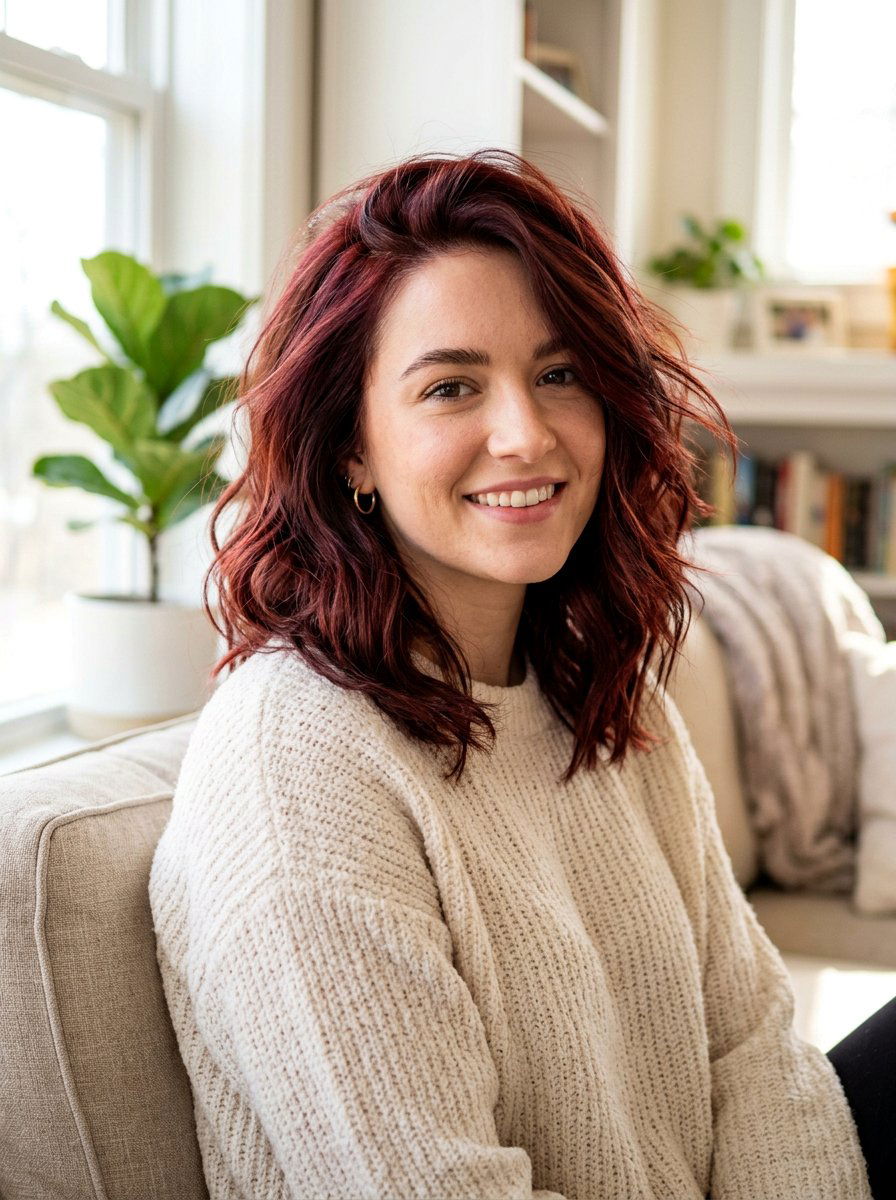 Red Velvet Lob Hair Color - 20 red lob hair color ideas - 20 red lob hair color ideas