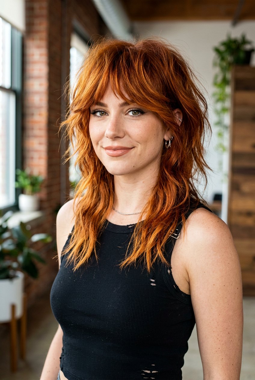 Red Wolf Cut - 20 best wolf cut ideas for women - 20 best wolf cut ideas for women