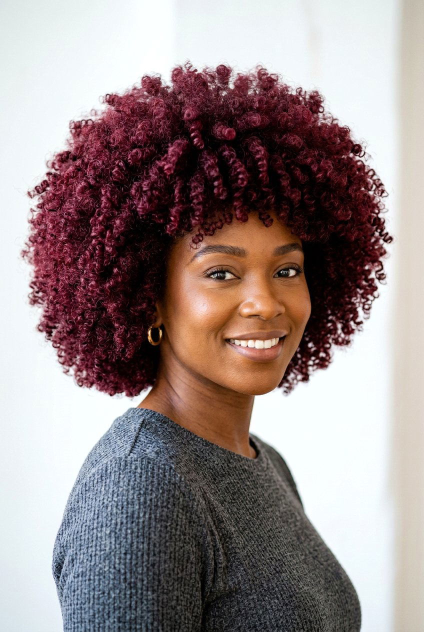 Red afro - 20 afro hairstyles for women - 20 afro hairstyles for women