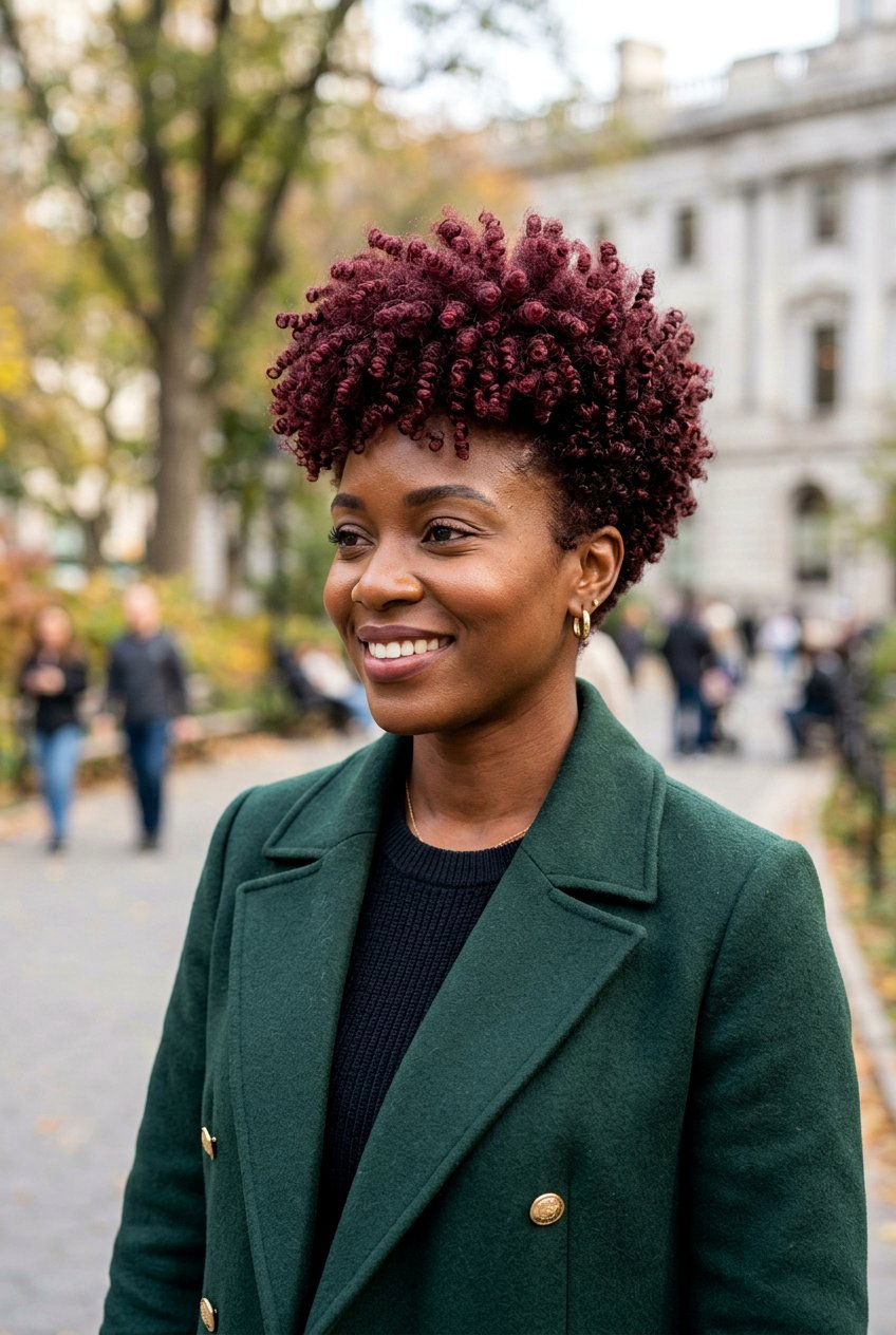 Red curly tapered fro - 20 curly tapered fro hairstyle - 20 curly tapered fro hairstyle