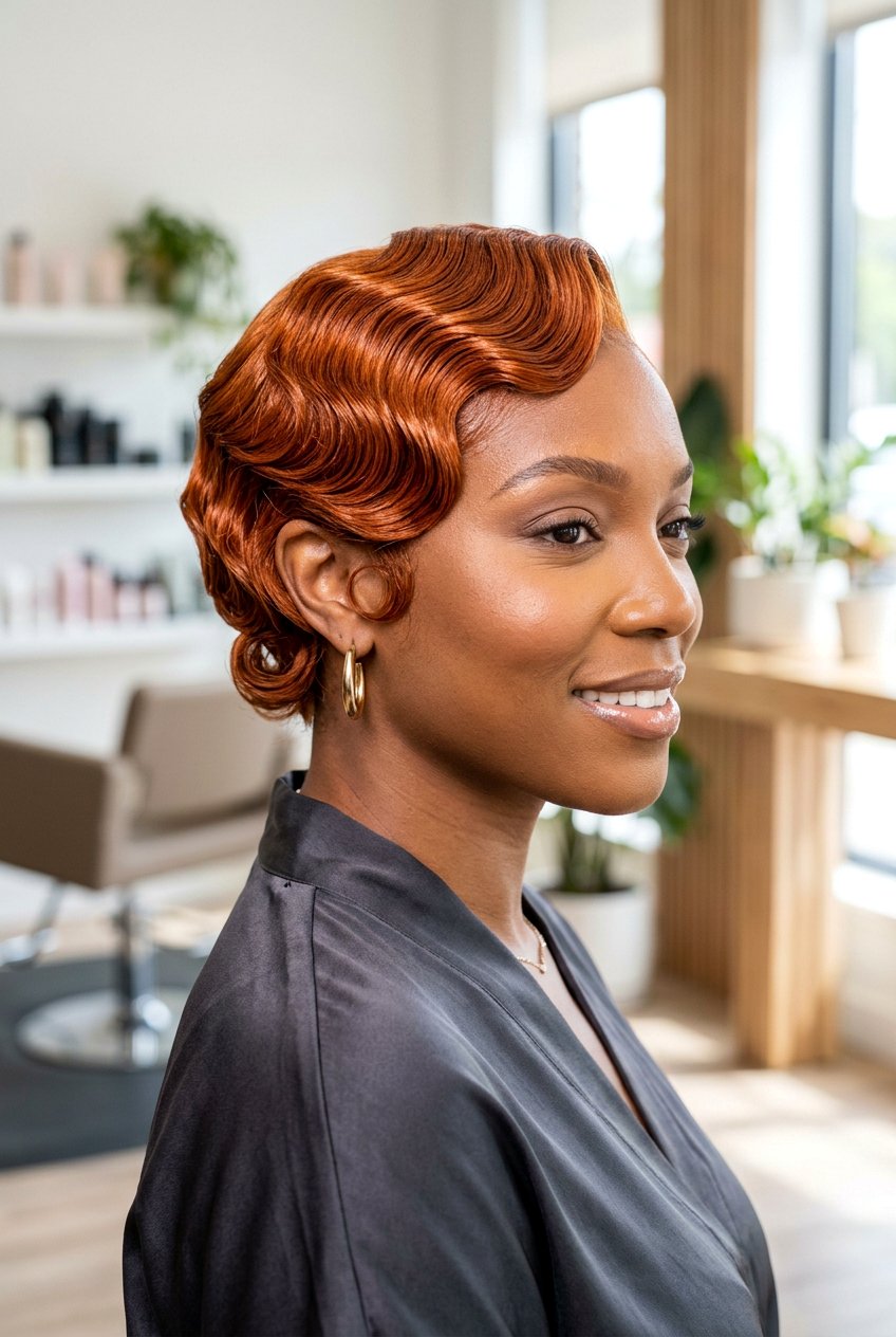 Red hair finger waves - 20 1920s finger wave hair - 20 1920s finger wave hair
