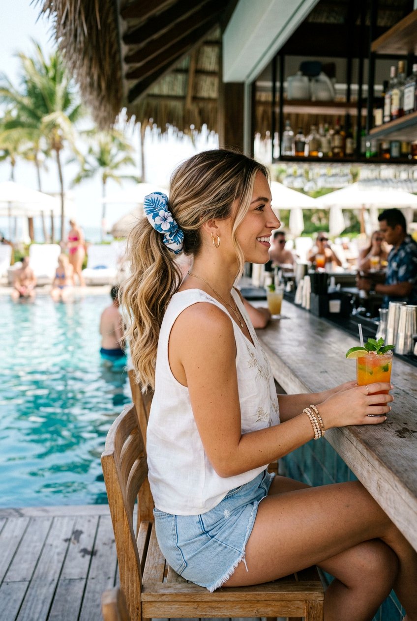 Resort Ponytail With Scrunchie - 20 resort ponytail hairstyle - 20 resort ponytail hairstyle