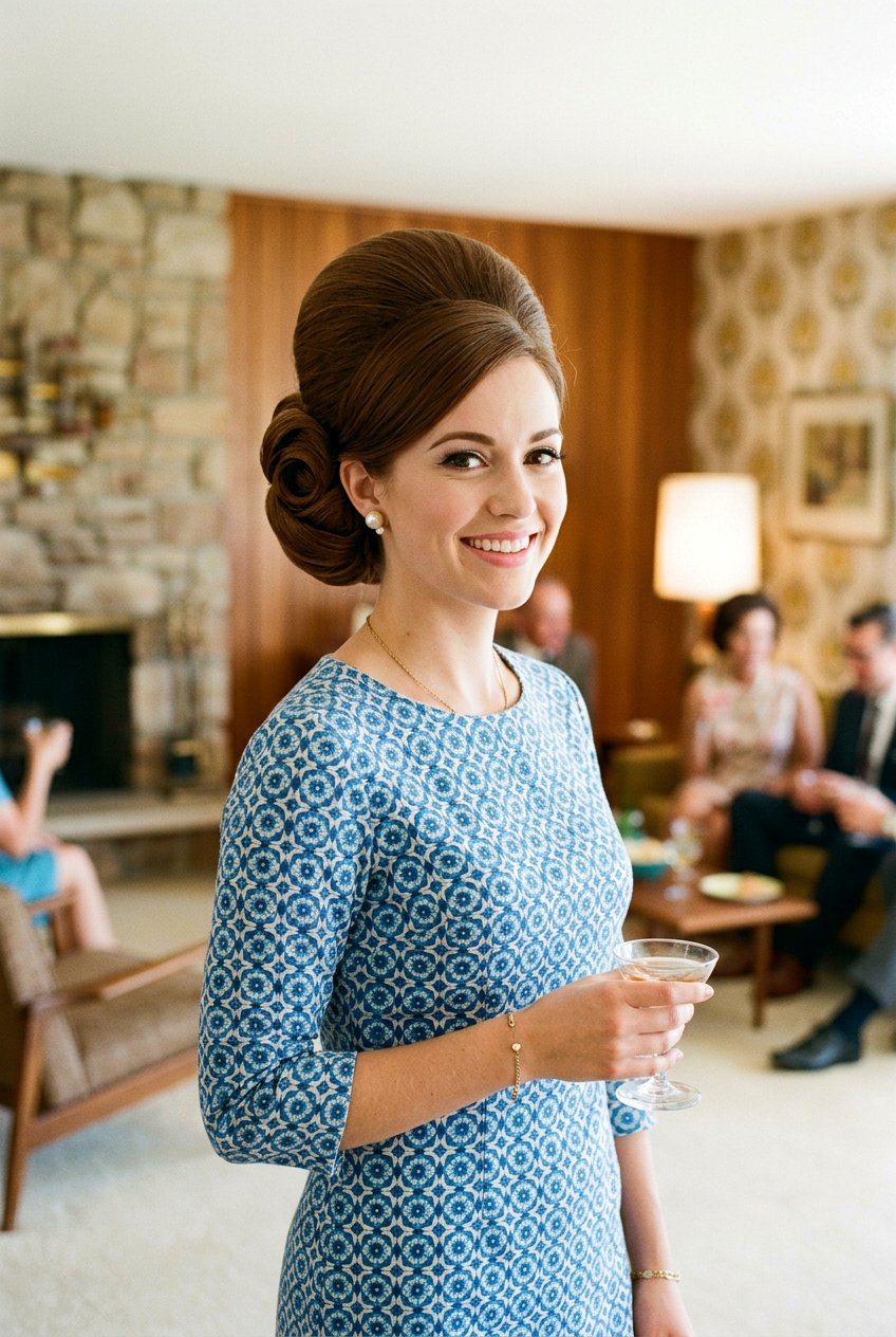 Retro 60s Beehive Bun - 20 60s beehive hairstyle - 20 60s beehive hairstyle