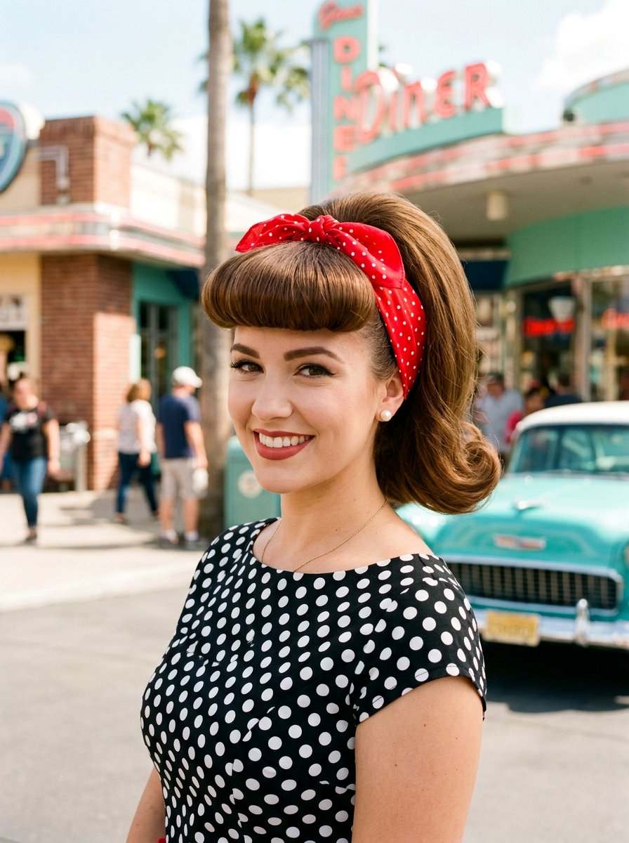 Retro Bangs With Rolled Ponytail - 20 retro rolled ponytail hairstyle - 20 retro rolled ponytail hairstyle