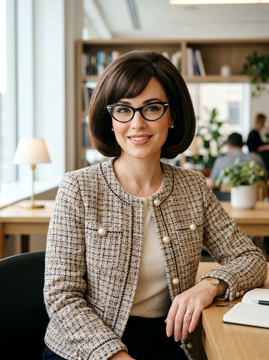 Retro Bob With Glasses - 20 office bob haircut with glasses - 20 office bob haircut with glasses