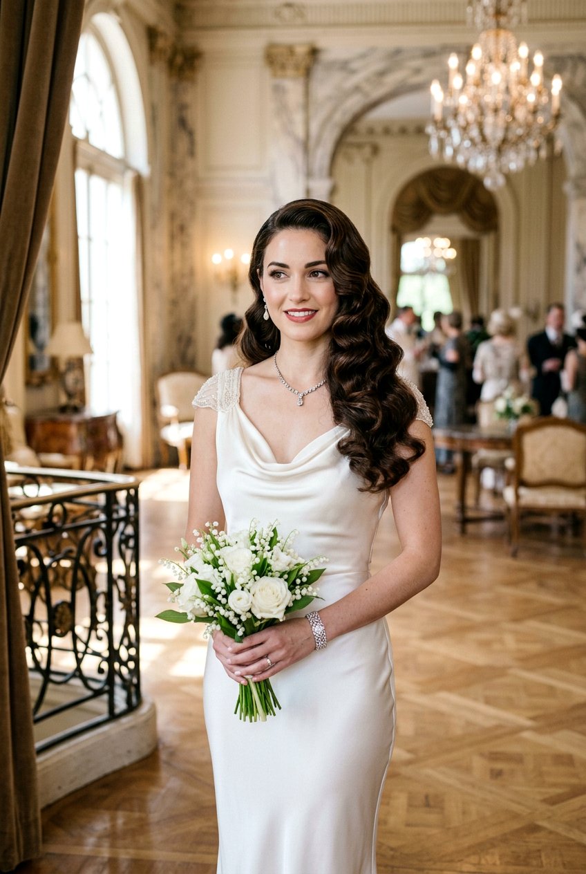 Retro Bridal Hollywood Waves - 20 best bridal hairstyle ideas - 20 best bridal hairstyle ideas