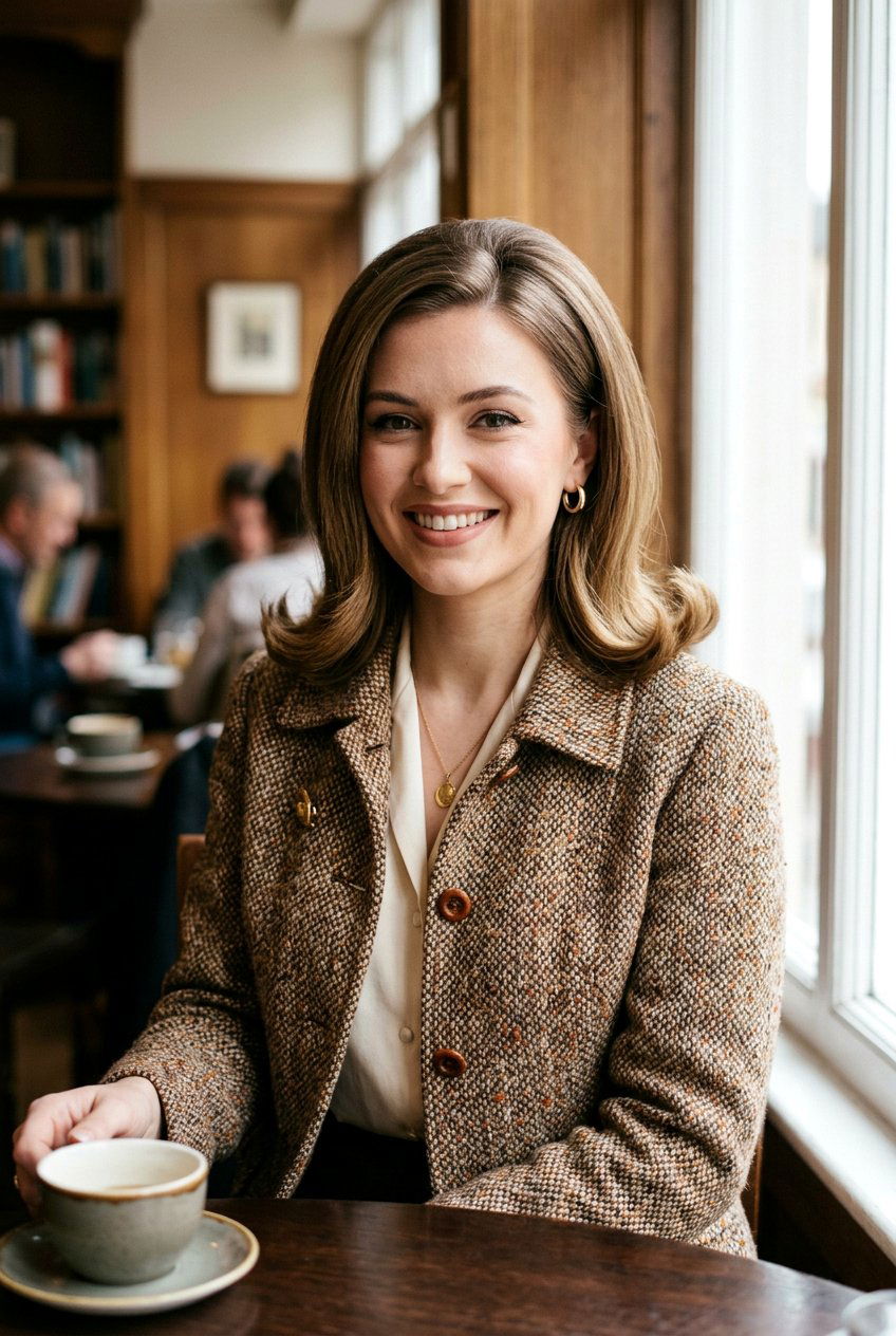 Retro Flipped Ends - 20 old money blowout for shoulder length hair - 20 old money blowout for shoulder length hair