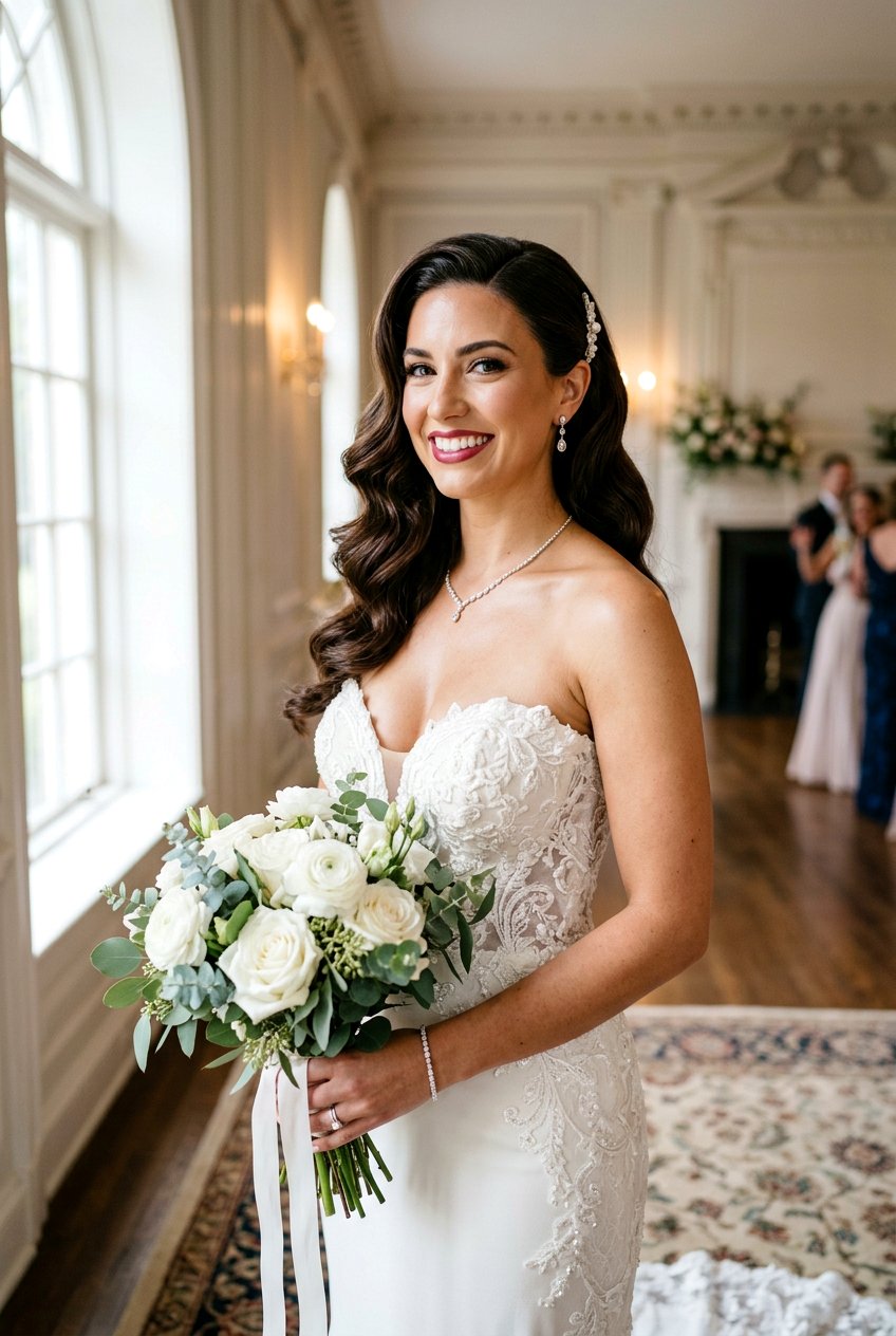 Retro Hollywood Waves Bridal - 20 bridal hairstyle for vintage themed wedding - 20 bridal hairstyle for vintage themed wedding