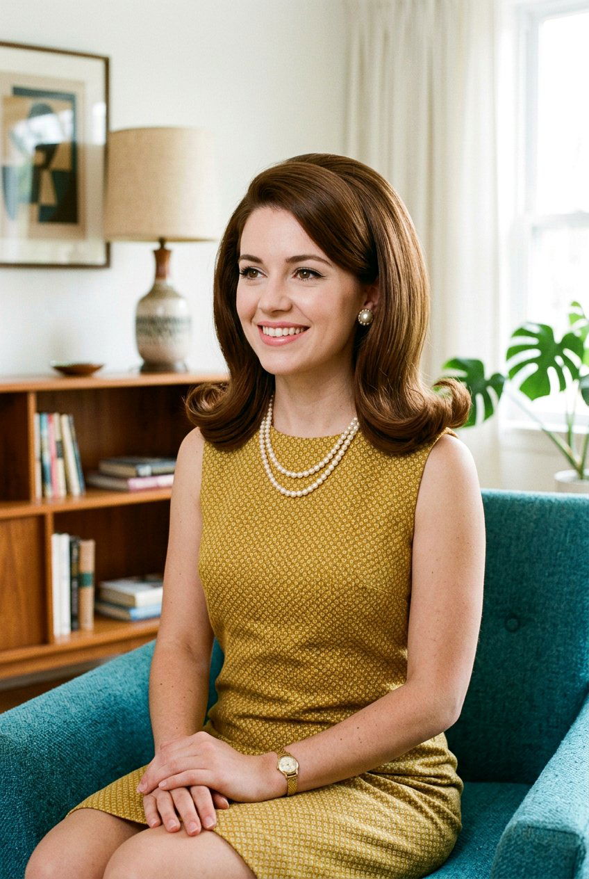 Retro Sixties Flip Hairstyle - 20 flipped ends hairstyle - 20 flipped ends hairstyle