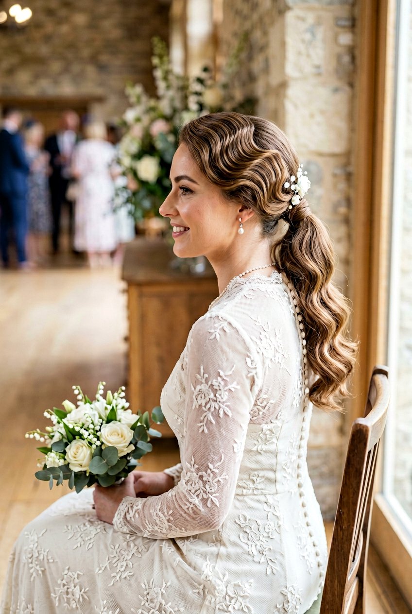 Retro Wave Loc Ponytail - 20 bridal hairstyle for loc ponytail - 20 bridal hairstyle for loc ponytail