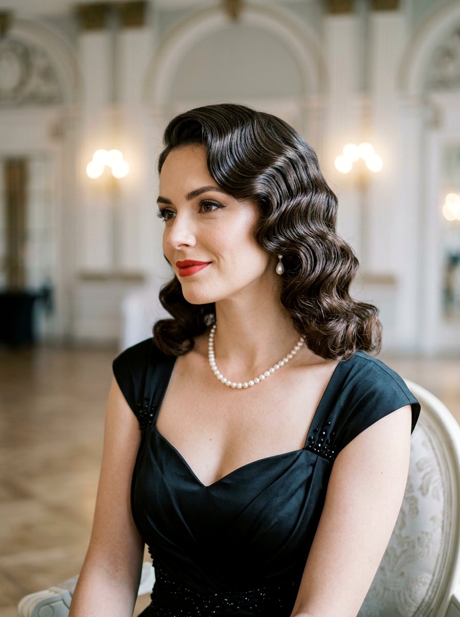 Retro Waves Medium Hair - 20 prom hairstyles for fine medium hair - 20 prom hairstyles for fine medium hair