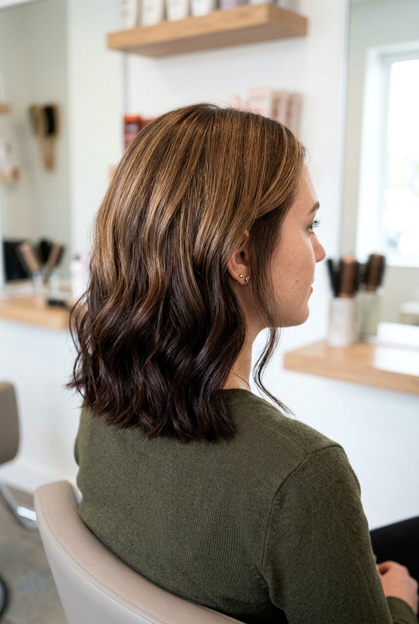 Reverse Brown Ombre - 20 low maintenance brunette with gray coverage - 20 low maintenance brunette with gray coverage