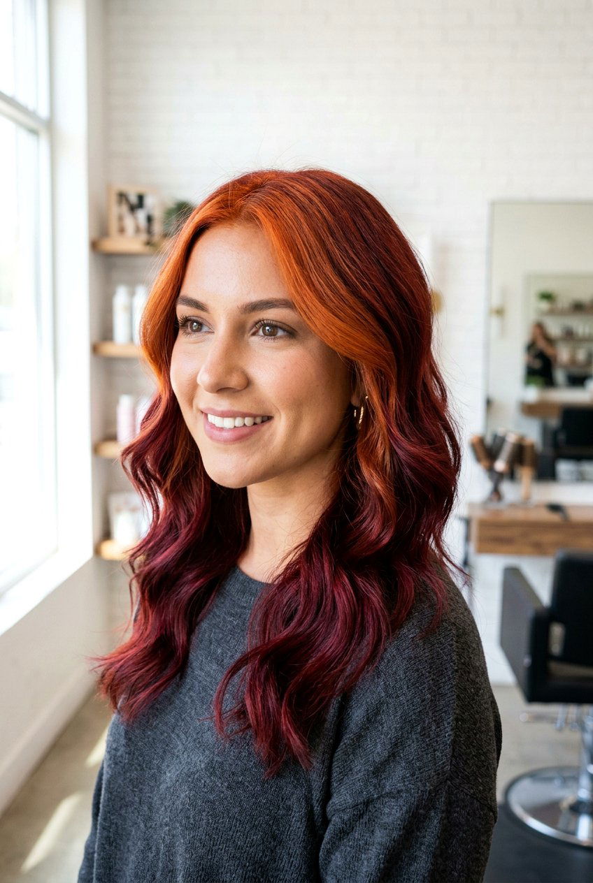 Reverse Copper Red Balayage - 20 copper red balayage - 20 copper red balayage