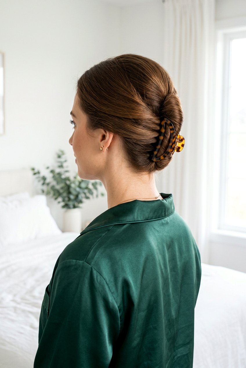 Reverse French Twist Clip - 20 overnight claw clip hairstyle - 20 overnight claw clip hairstyle