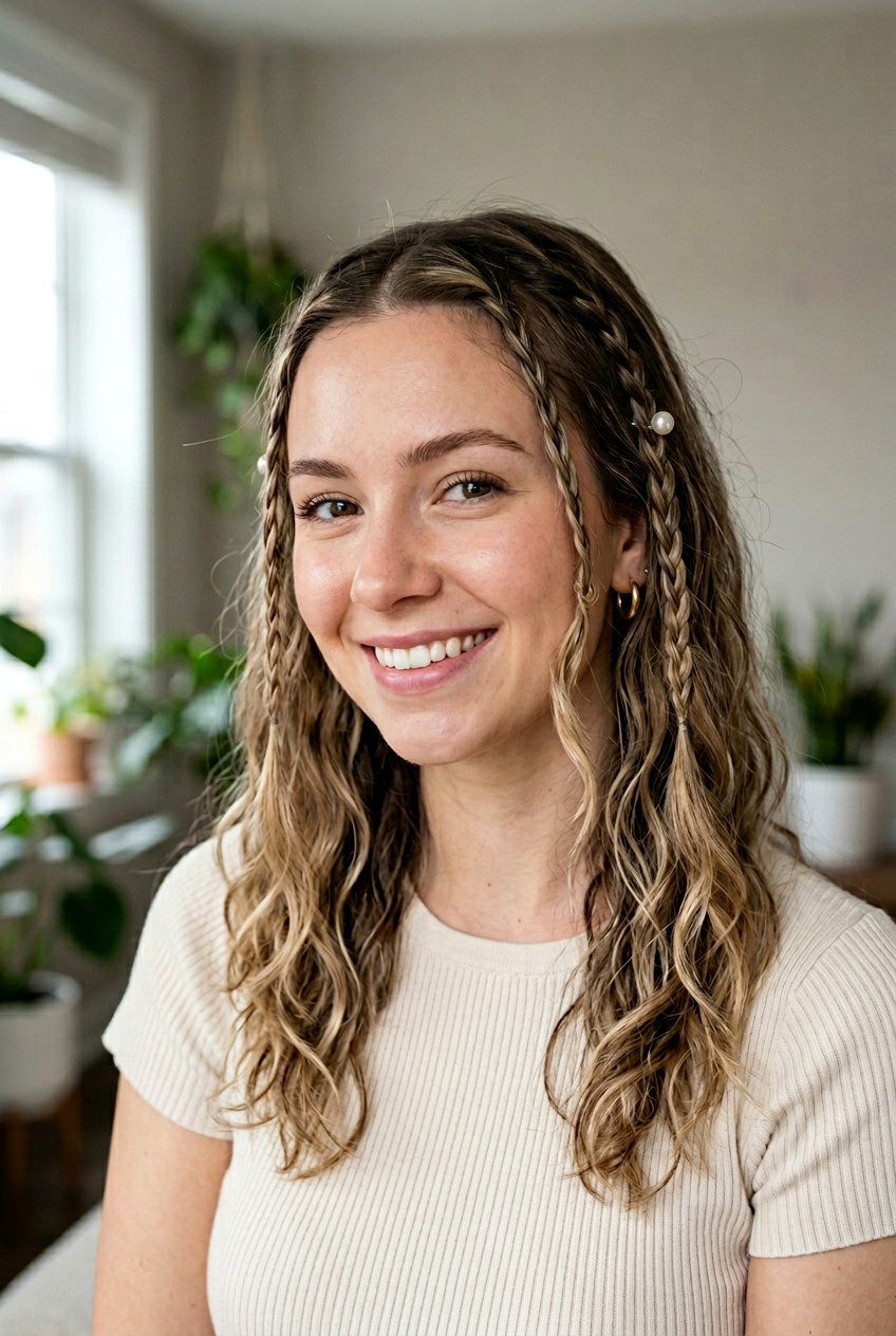 Ribbon Accent Braids Around Face - 20 coquette ribbon hairstyle - 20 coquette ribbon hairstyle