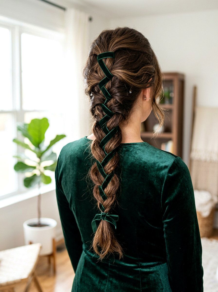 Ribbon Braid Medium Hair - 20 school dance hairstyles for medium hair - 20 school dance hairstyles for medium hair