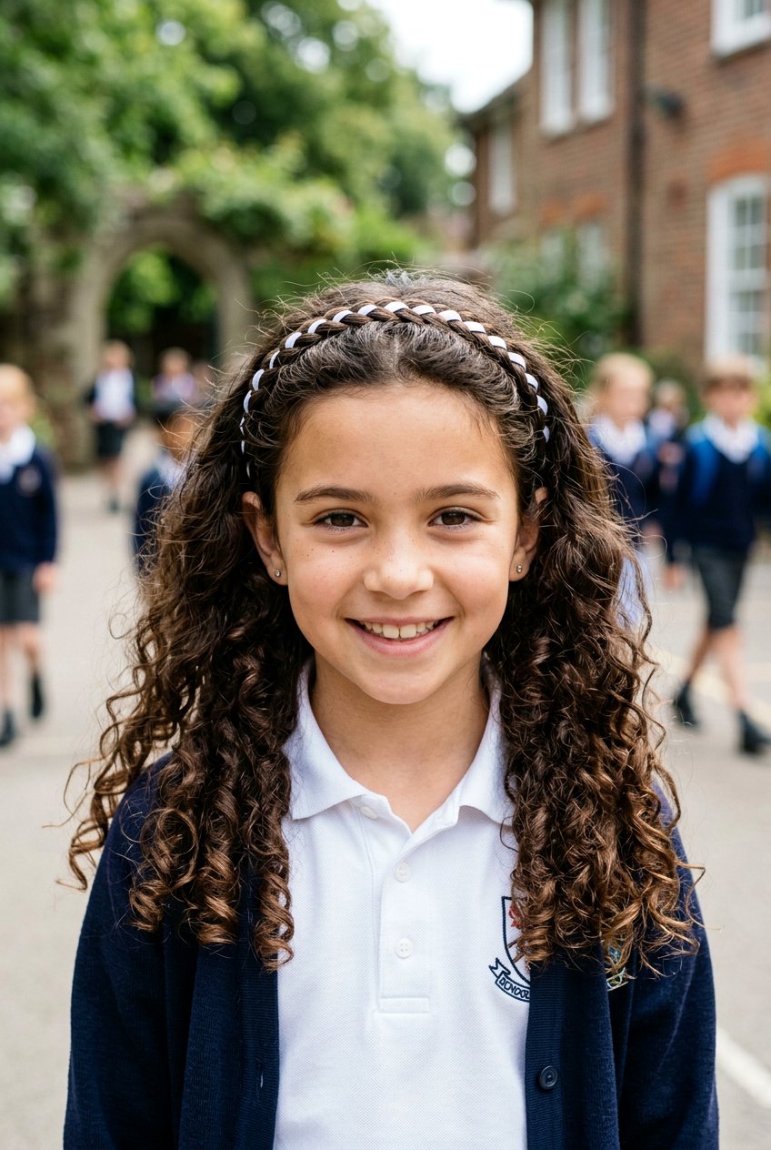 Ribbon Braided Headband - 20 cute school hairstyle with ribbon - 20 cute school hairstyle with ribbon