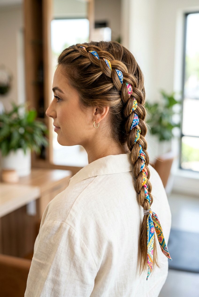 Ribbon Braids - 20 easy hairstyles for school - 20 easy hairstyles for school