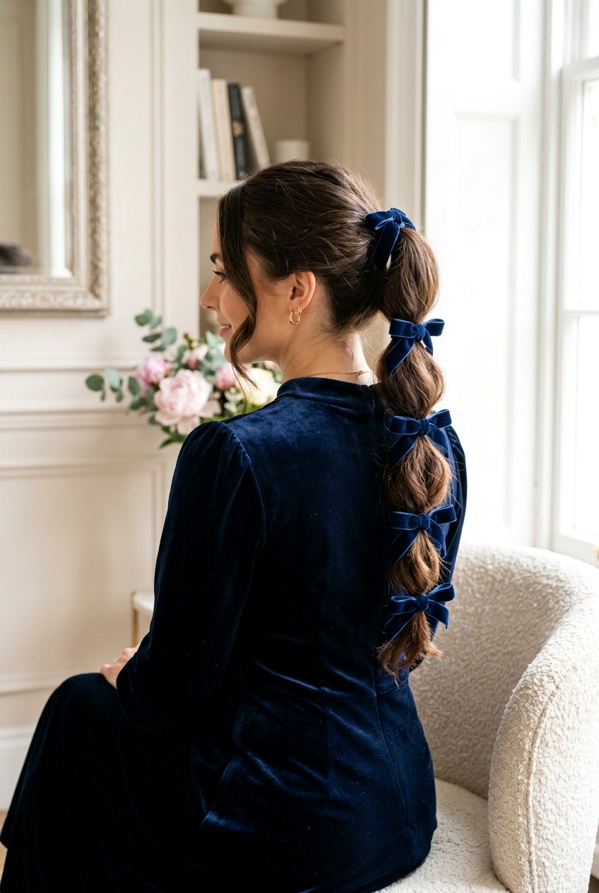 Ribbon Bubble Ponytail - 20 bubble ponytail for wedding guest - 20 bubble ponytail for wedding guest
