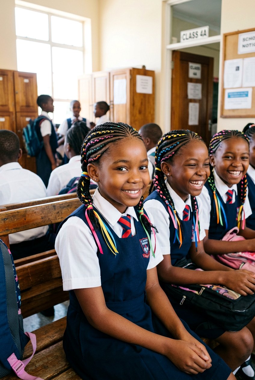 Ribbon Cornrows With Ribbon - 20 cute school hairstyle with ribbon - 20 cute school hairstyle with ribbon