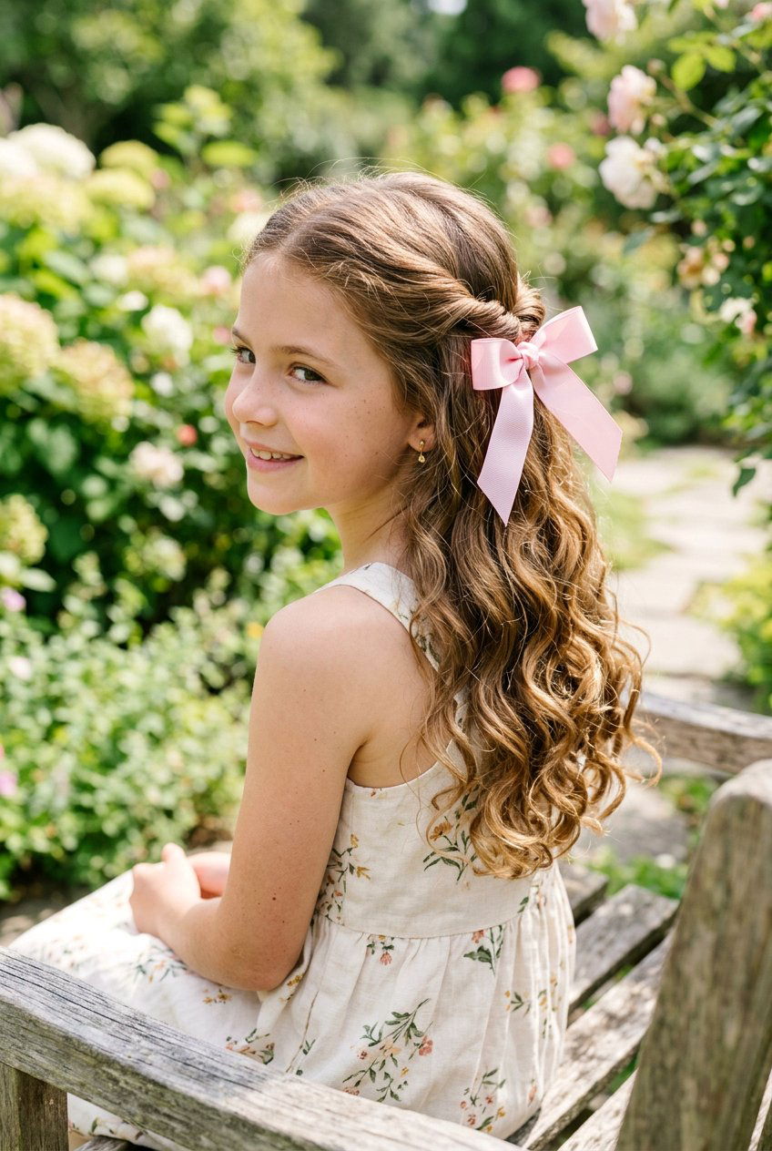 Ribbon Half Up Half Down - 20 cute school hairstyle with ribbon - 20 cute school hairstyle with ribbon