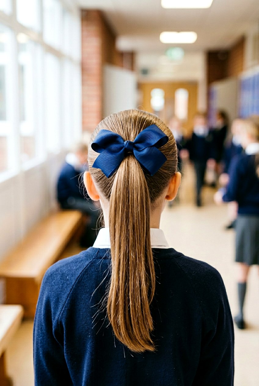 Ribbon High Ponytail - 20 cute school hairstyle with ribbon - 20 cute school hairstyle with ribbon