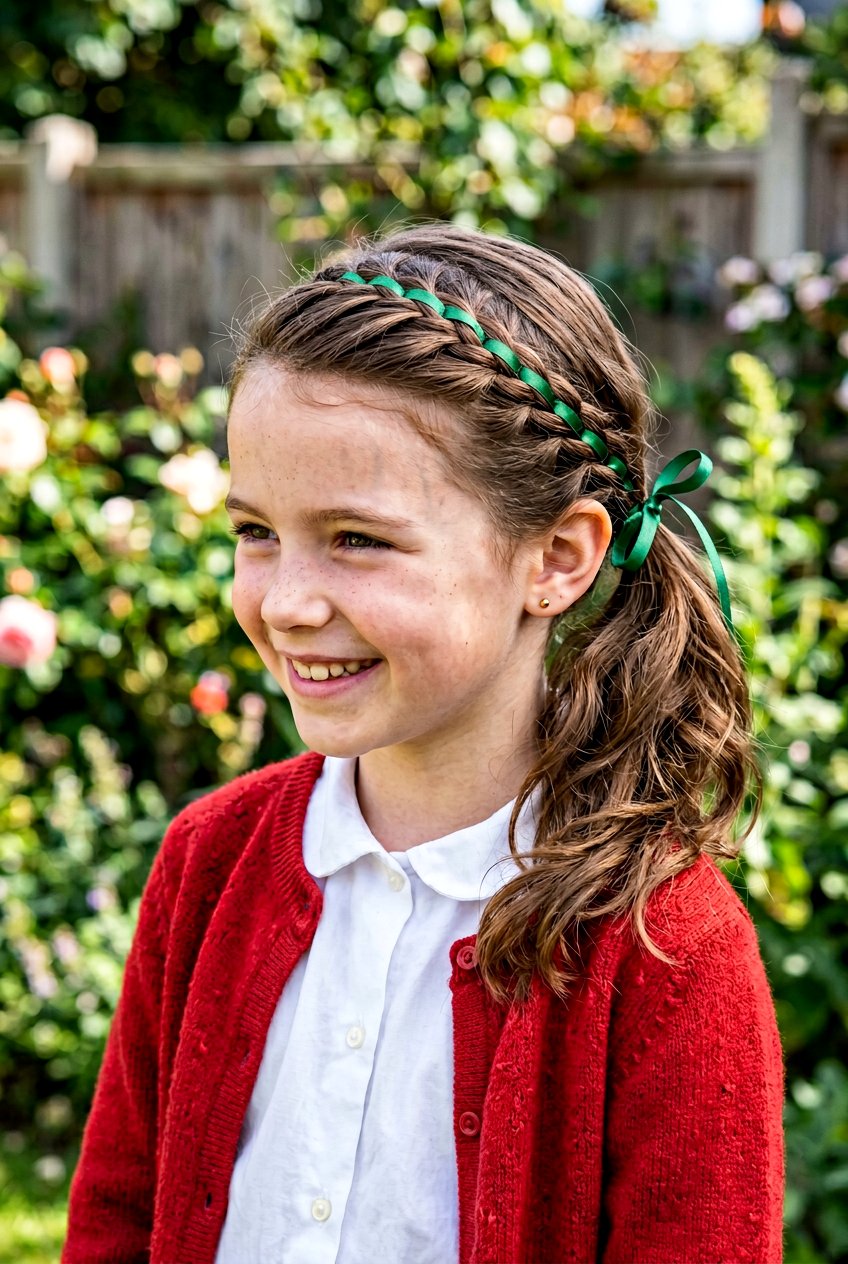 Ribbon Lace Braid - 20 holiday braid styles for girls - 20 holiday braid styles for girls