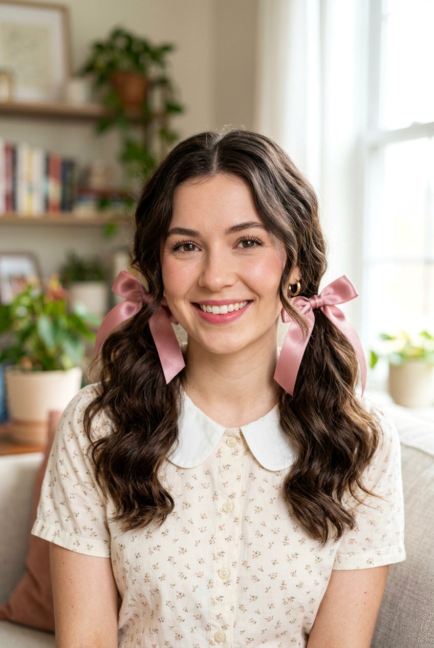 Ribbon Pigtail Ponytails - 20 coquette ribbon hairstyle - 20 coquette ribbon hairstyle