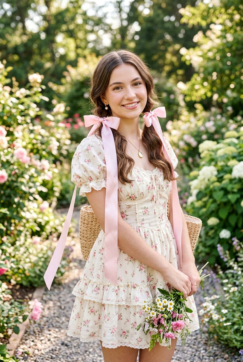 Ribbon Tied Pigtails - 20 concert hairstyle for shoulder length hair - 20 concert hairstyle for shoulder length hair