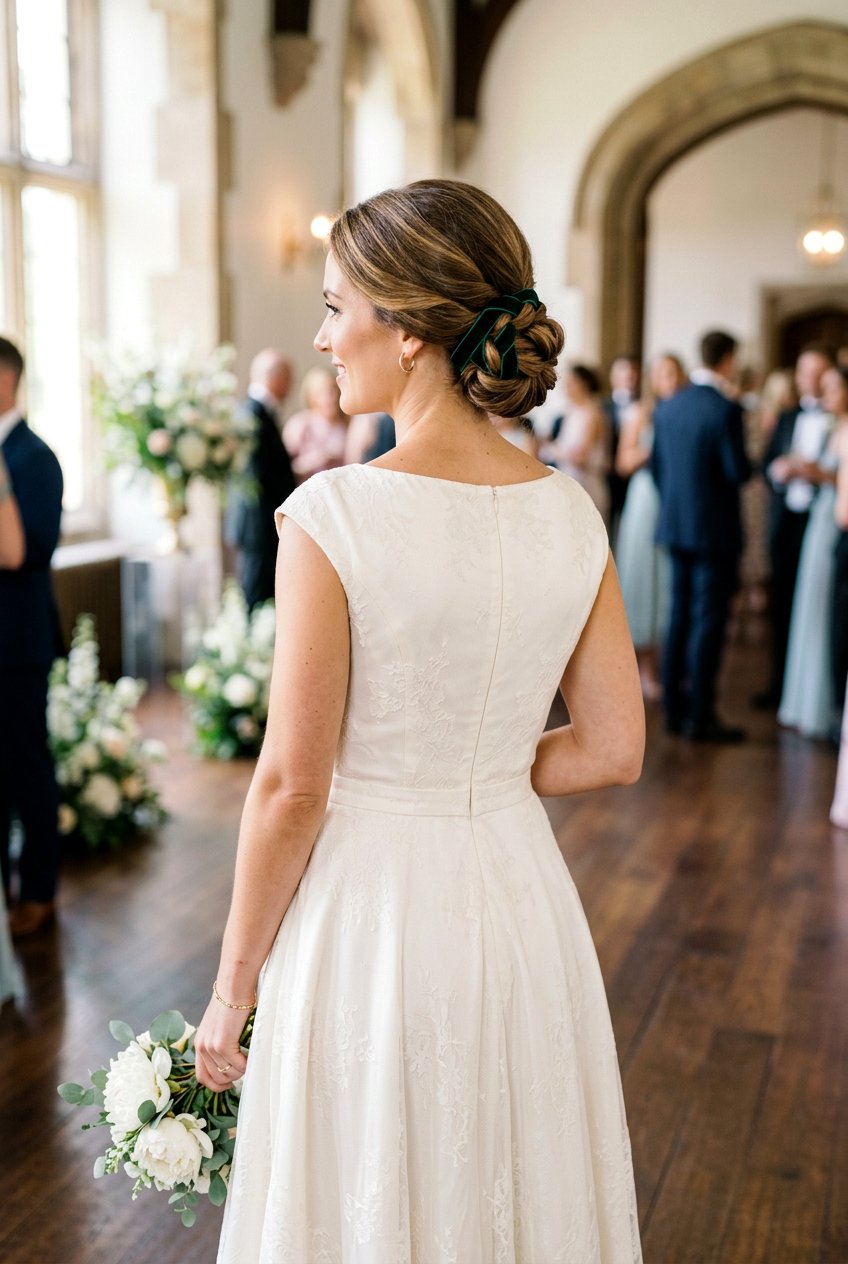 Ribbon Wrapped Low Chignon - 20 elegant low chignon for wedding guest - 20 elegant low chignon for wedding guest