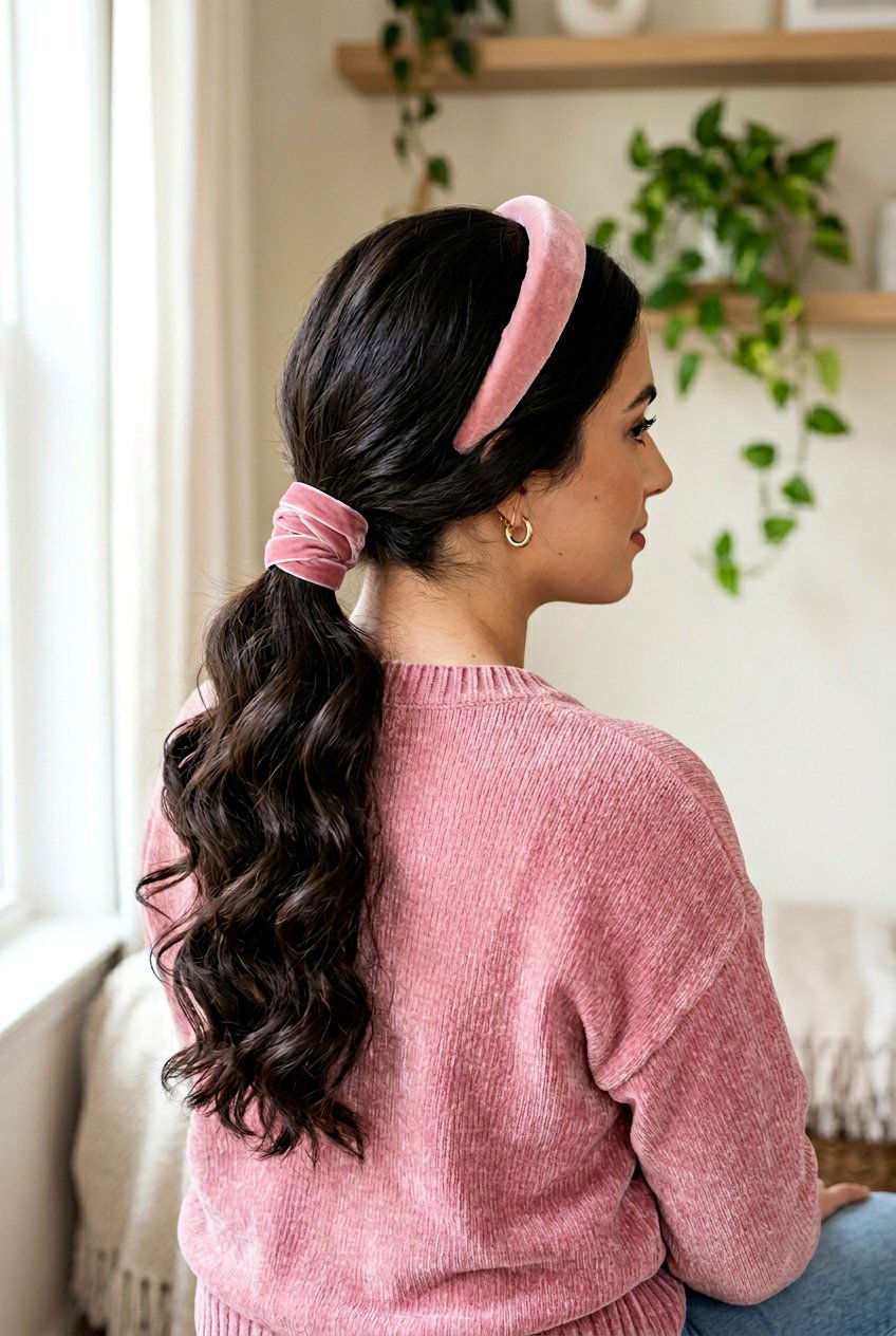 Ribbon Wrapped Ponytail Waves - 20 no heat waves for thick hair women - 20 no heat waves for thick hair women