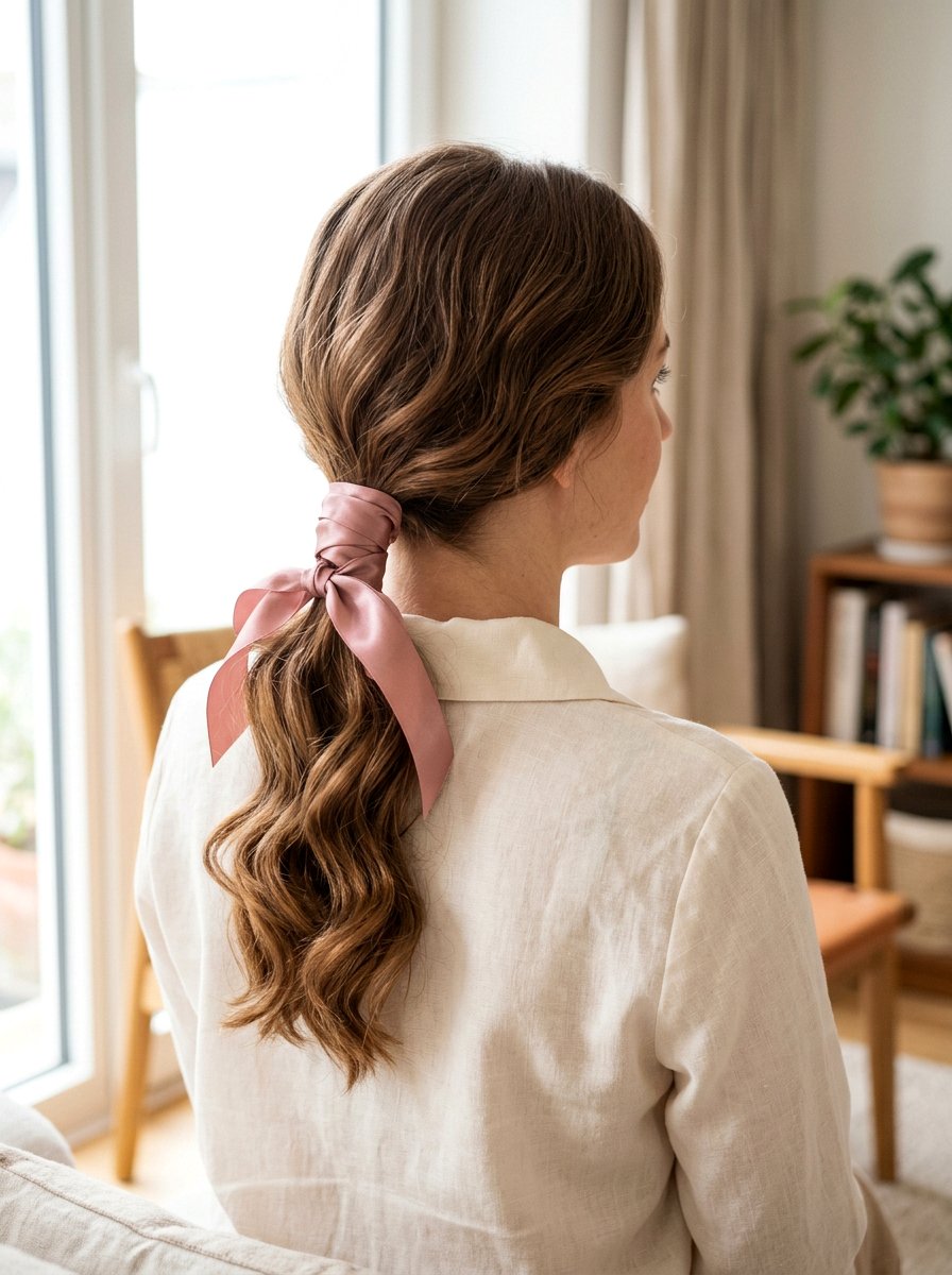 Ribbon Wrapped Retro Ponytail - 20 retro ponytail hairstyle - 20 retro ponytail hairstyle