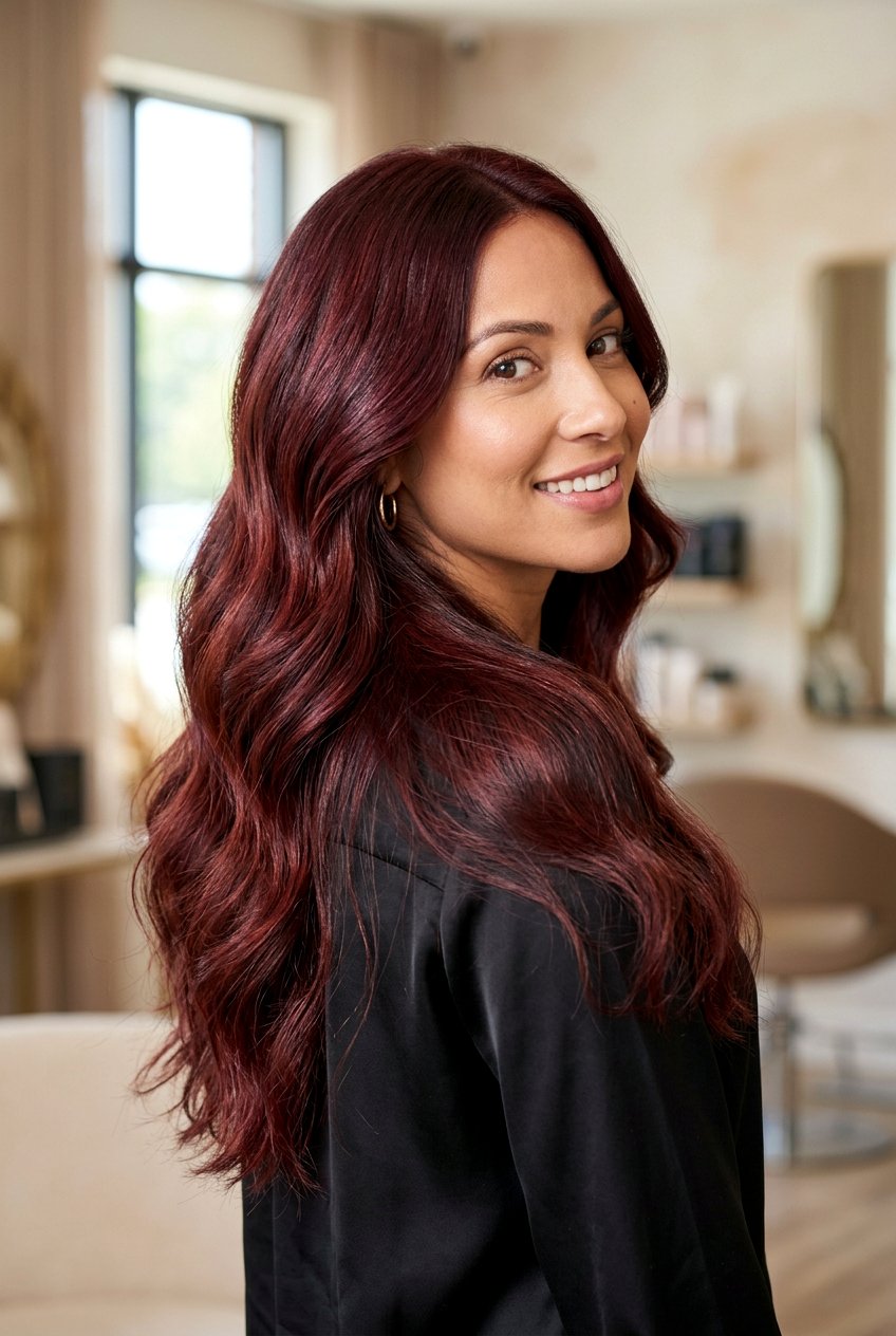 Rich burgundy auburn - 20 deep auburn hair color - 20 deep auburn hair color
