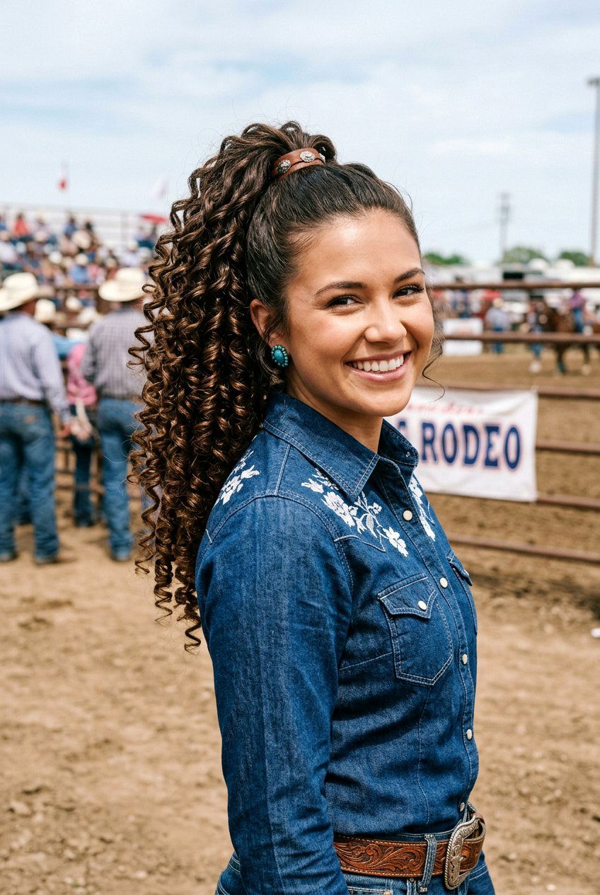 Ringlet Curl Ponytail For Rodeo - 20 rodeo ponytail with curls - 20 rodeo ponytail with curls