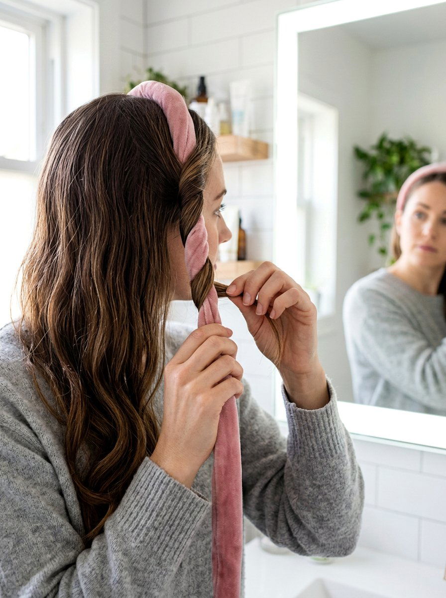 Robe belt curls tutorial step by step - 20 robe belt curls for long hair - 20 robe belt curls for long hair