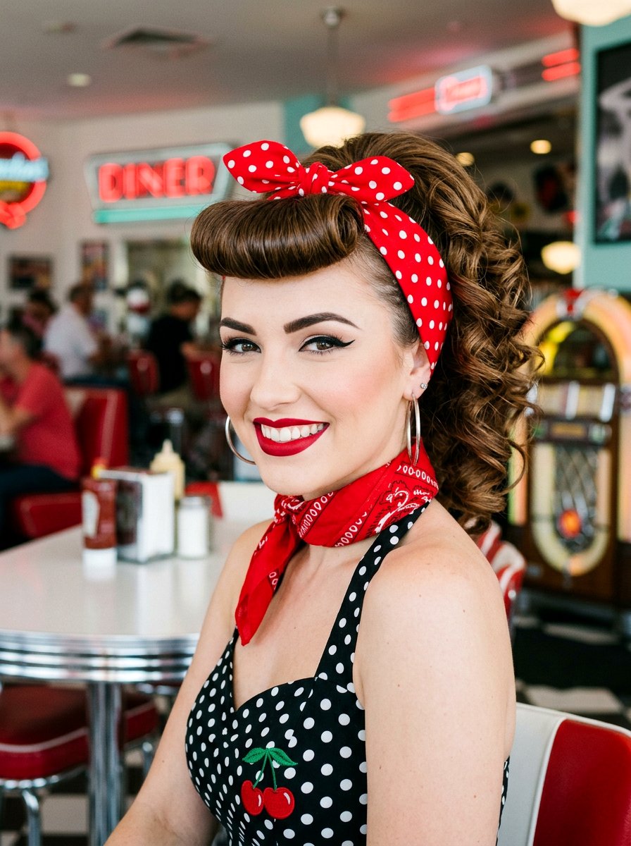 Rockabilly Pin Up Curls - 20 pin up curls hairstyle - 20 pin up curls hairstyle