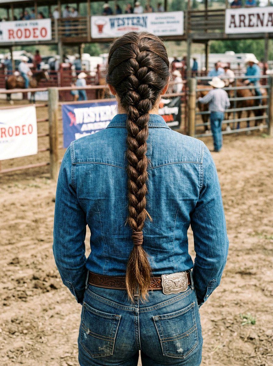 Rodeo Braid Down The Back - 20 rodeo hairstyles for women - 20 rodeo hairstyles for women
