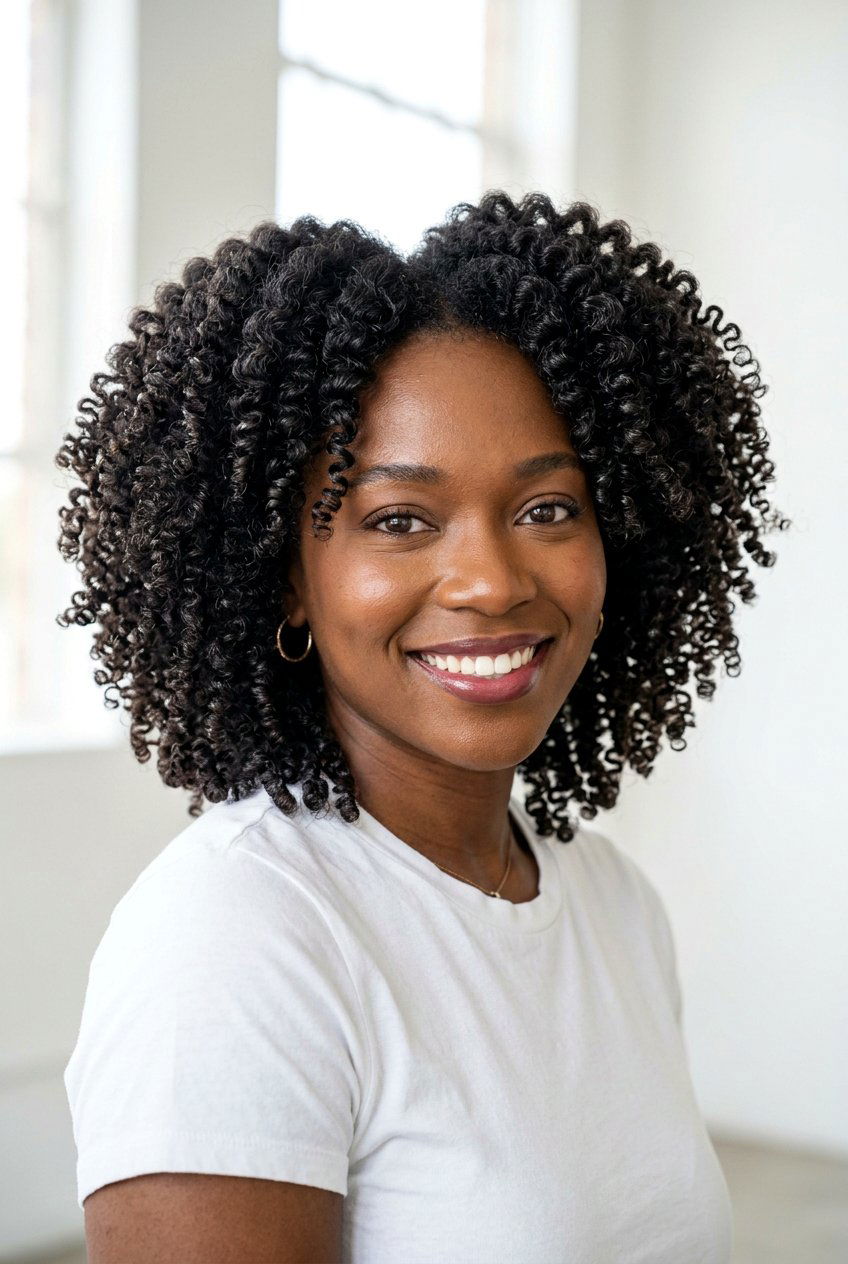 Roller Set Defined Curls on Natural Hair - 20 natural hair roller set styles - 20 natural hair roller set styles