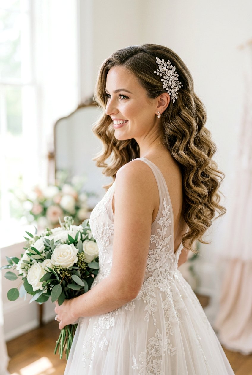 Romantic Bridal Curls - 20 best bridal hairstyle ideas - 20 best bridal hairstyle ideas