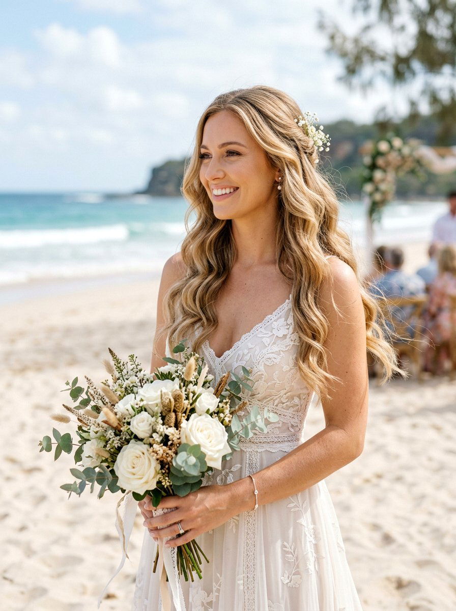 Romantic Bridal Loose Waves - 20 glamorous bridal hairstyle ideas - 20 glamorous bridal hairstyle ideas