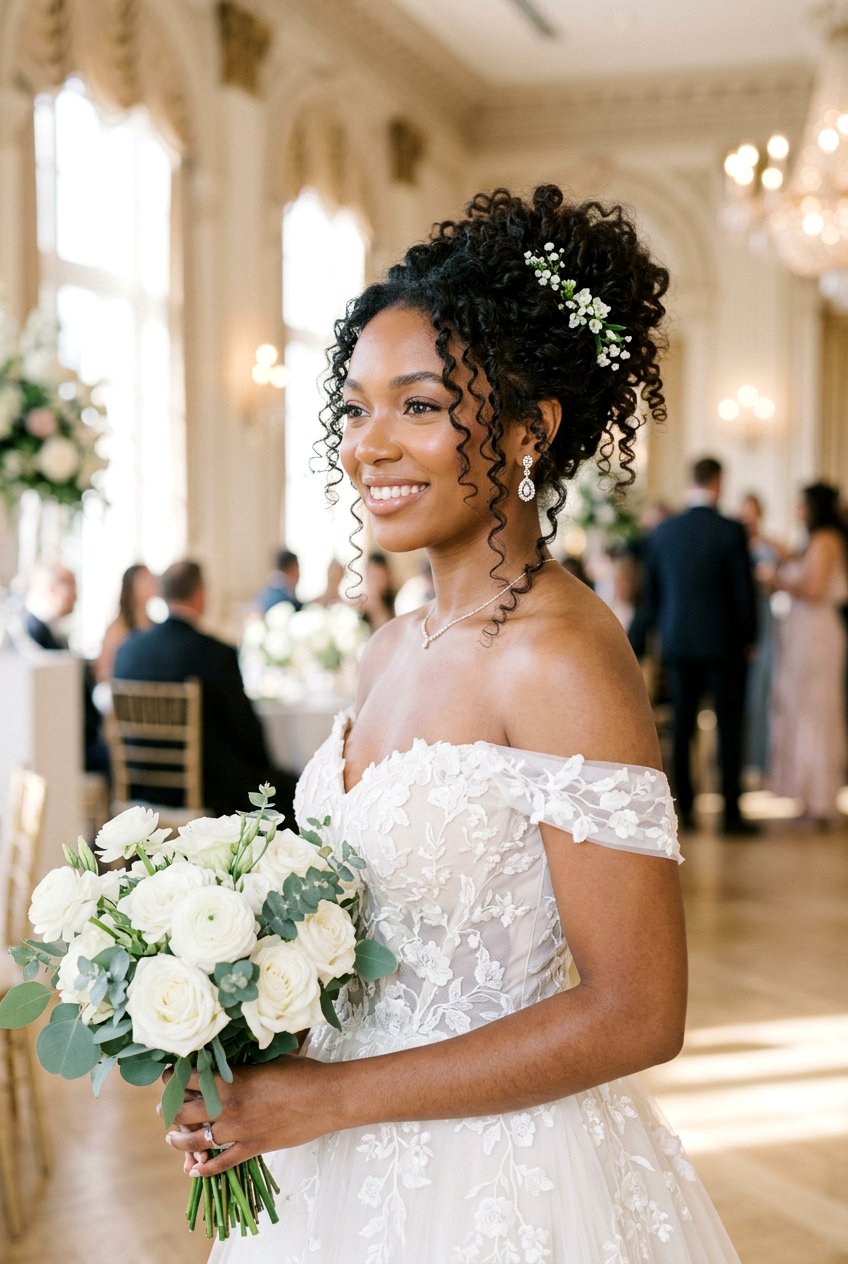 Romantic Curly Updo - 20 black women prom hairstyle ideas - 20 black women prom hairstyle ideas