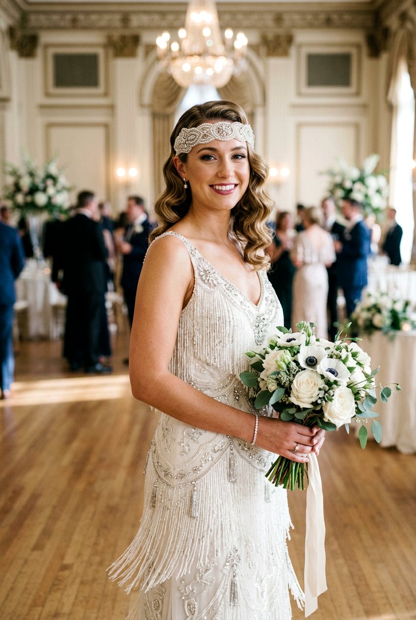 Romantic Gatsby Waves - 20 bridal hairstyle with vintage waves - 20 bridal hairstyle with vintage waves