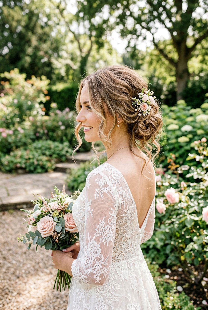 Romantic Loose Bridal Chignon - 20 modern bridal chignon - 20 modern bridal chignon